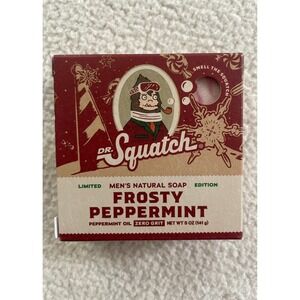 Dr. Squatch Mens 5oz Natural Soap Frosty Peppermint‎ Limited Edition Zero Grit
